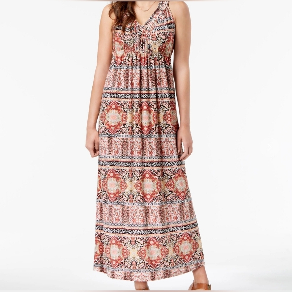 Style & Co. Boho Maxi Dress Vibrant Patterned Summer